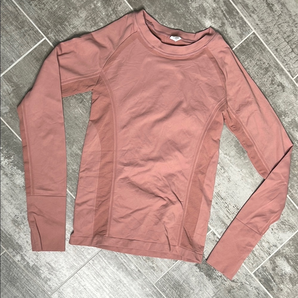 Mauve Crew Neck Long Sleeve Top